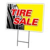 Signmission Tire Sale1 Yard Sign & Stake outdoor plastic coroplast window, C-1824 Tire Sale1 C-1824 Tire Sale1